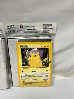 Pokemon 25th Anniversary Jumbo Cards Complete Set First Partner Pack Binder 2pc - Image 3