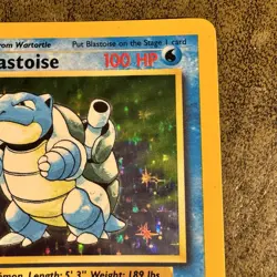 Pokemon TCG Blastoise Holo 2/102 Base Set LP Condition Card - Image 4