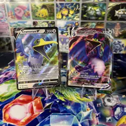 Pokemon Card Cramorant V&VMAX 054&055/072 Holo Full Art Shining Fates Near Mint - Image 1