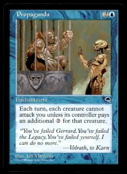 Propaganda Tempest Light Play MTG Magic the Gathering - Image 1