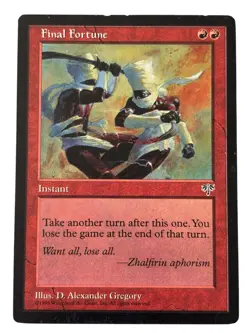 MTG Final Fortune Mirage Light Play LP Regular Vintage Old School Magic - Image 1