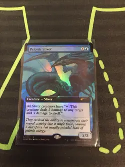 MTG Magic The Gathering Psionic Sliver Foil Borderless Secret Lair Commander - Image 1
