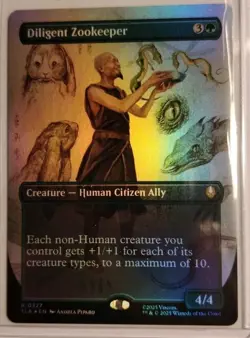 Diligent Zookeeper FOIL Borderless R0327 - MTG Avatar: The Last Airbender TLA NM - Image 1