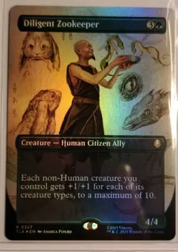 Diligent Zookeeper FOIL Borderless R0327 - MTG Avatar: The Last Airbender TLA NM - Image 2