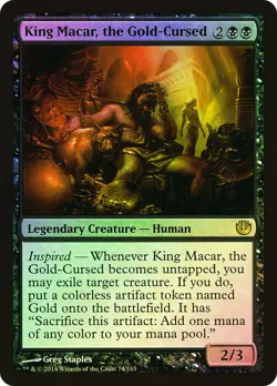 MTG FOIL King Macar, the Gold-Cursed - Journey into Nyx #74 - Image 1