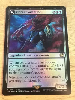 MTG Vincent Valentine (Foil) Final Fantasy 125 FFVII NM - Image 1