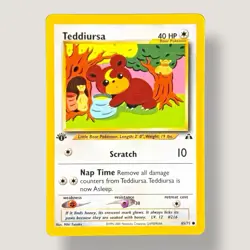 Pokemon TCG - Teddiursa 65/75 Neo Discovery Vintage - 1st Edition Card (LP) - Image 1