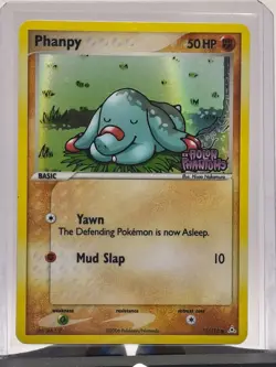 2006 Pokemon TCG EX Holon Phantoms STAMPED Phanpy Holo 75/110 Pokemon Card LP - Image 2