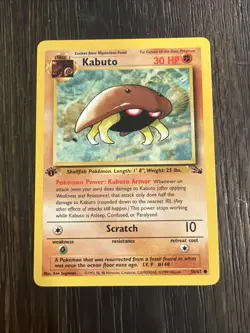 Kabuto - 1999 Pokemon 1st Edition Fossil Set 50/62 NM Near Mint Unplayed (F) - Image 1