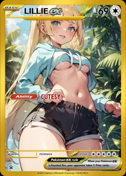 Lillie - Anime - Waifu - Pokemon - Trainer - DIY - Full Art - Sticker - Image 1