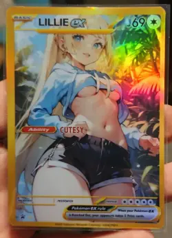 Lillie - Anime - Waifu - Pokemon - Trainer - DIY - Full Art - Sticker - Image 2