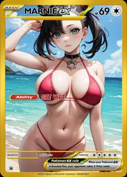 Marnie - Anime - Waifu - Pokemon - Trainer - DIY - Full Art - Sticker - Image 1
