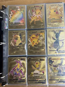 Pokemon Binder Lot Fan Art Foil Cards - Image 3