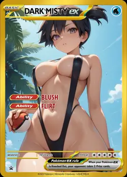 Dark Misty - Anime - Waifu - Pokemon - Trainer - DIY - Full Art - Sticker - Image 1
