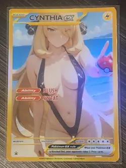 Cynthia - Anime - Waifu - Pokemon - Trainer - DIY - Full Art - Sticker - Image 2