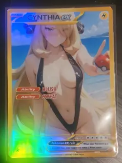 Cynthia - Anime - Waifu - Pokemon - Trainer - DIY - Full Art - Sticker - Image 3
