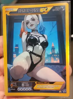 Harley Quinn - Anime - Waifu - Pokemon - Trainer - DIY - Full Art - Sticker - Image 2