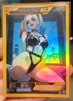 Harley Quinn - Anime - Waifu - Pokemon - Trainer - DIY - Full Art - Sticker - Image 3