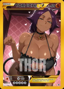 Yoruichi - Anime - Waifu - Pokemon - Trainer - DIY - Full Art - Sticker - Image 1
