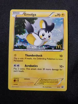 PROMO HOLO Emolga 6/12 LP/VLP 2012 MCDONALDS EXCLUSIVE Pokemon Card Tcg Stamped - Image 1