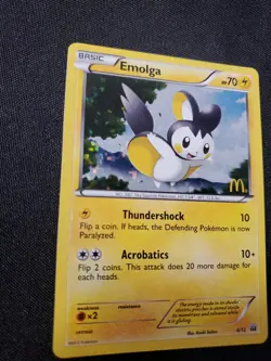 PROMO HOLO Emolga 6/12 LP/VLP 2012 MCDONALDS EXCLUSIVE Pokemon Card Tcg Stamped - Image 2