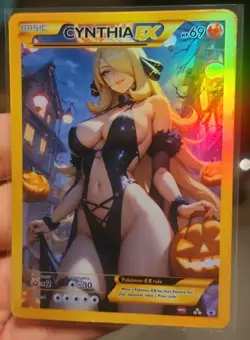 Cynthia - Anime - Waifu - Pokemon - Trainer - DIY - Full Art - Sticker - Image 2