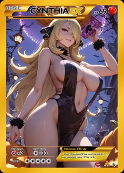 Cynthia - Anime - Waifu - Pokemon - Trainer - DIY - Full Art - Sticker - Image 1