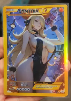 Cynthia - Anime - Waifu - Pokemon - Trainer - DIY - Full Art - Sticker - Image 2