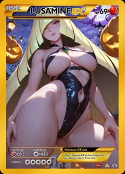 Lusamine - Anime - Waifu - Pokemon - Trainer - DIY - Full Art - Sticker - Image 1