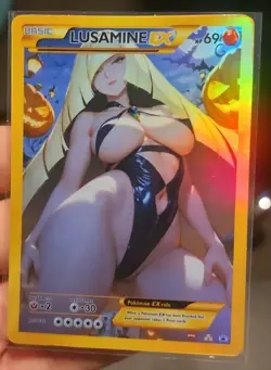 Lusamine - Anime - Waifu - Pokemon - Trainer - DIY - Full Art - Sticker - Image 2