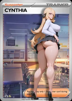 Cynthia - Anime - Waifu - Pokemon - Trainer - DIY - Full Art - Sticker - Image 1
