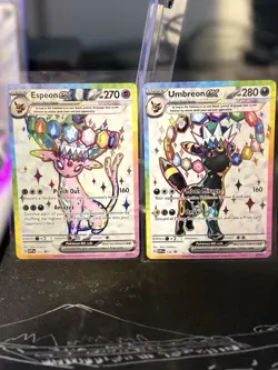 Pokemon TCG Umbreon Ex Espeon Ex Svp 175 176 Promo Pair NM Prismatic Evolution - Image 1