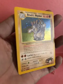 Brock’s Rhydon 2/132 Gym Hero’s Holo NM Condition Pokemon Card - Image 5