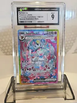 Sylveon ex 156/121 SIR 2025 Prismatic Evolutions CGC Mint 9 Pokemon TCG - Image 1