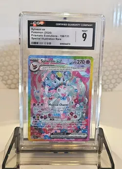 Sylveon ex 156/121 SIR 2025 Prismatic Evolutions CGC Mint 9 Pokemon TCG - Image 2