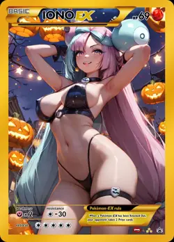 Iono - Anime - Waifu - Pokemon - Trainer - DIY - Full Art - Sticker - Image 1