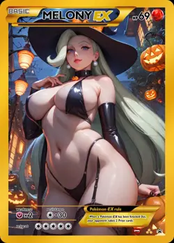 Melony - Anime - Waifu - Pokemon - Trainer - DIY - Full Art - Sticker - Image 1