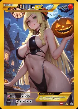 Lillie - Anime - Waifu - Pokemon - Trainer - DIY - Full Art - Sticker - Image 1