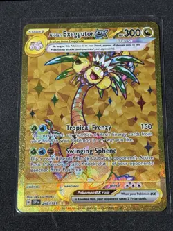 Pokemon Alolan Exeggutor ex S & V Surging Sparks Gold Hyper Rare 248/191 NM/M - Image 1
