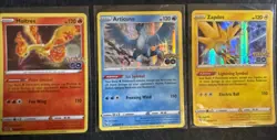 Zapdos Moltres Articuno - Pokemon Go - LEGENDARY BIRDS - HOLO - 3 Card Set - NM - Image 1