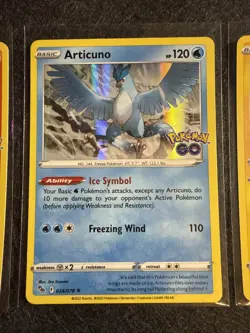 Zapdos Moltres Articuno - Pokemon Go - LEGENDARY BIRDS - HOLO - 3 Card Set - NM - Image 3