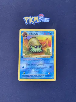 Pokemon TCG Omanyte Fossil 52/62 Regular 1st Edition MP. - Image 1