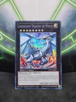 Yugioh Legendary Dragon of White WSUP-EN051 Secret Rare NM - Image 1