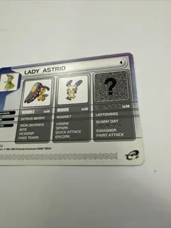 Pokemon, Lady Astrid, Battle E-Reader Card, 2003 Ruby Sapphire, LP/Mint - Image 3