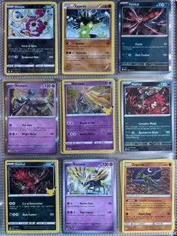Pokemon Card Species Set Lot - 9x Unique Cards Gen 6 Legendary & Mythic Family 2 - Image 1