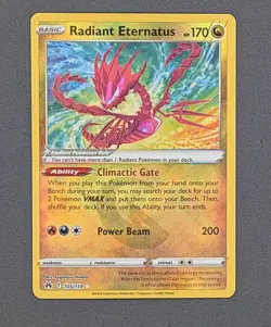 Radiant Eternatus 105/159 Crown Zenith Ultra Rare Holo Pokemon TCG Card NM - Image 1
