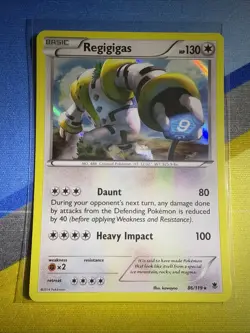 Pokemon TCG Regigigas 86/119 XY Phantom Forces Holo Rare English Card 2014 NM - Image 1