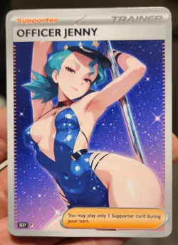 Officer Jenny - Waifu - Goddess - DIY - Full Art - Glossy - Trainer Card - Image 1