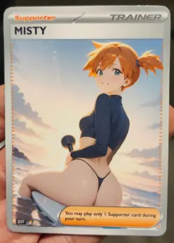 Misty - Waifu - Goddess - DIY - Full Art - Glossy - Trainer Card - Image 1