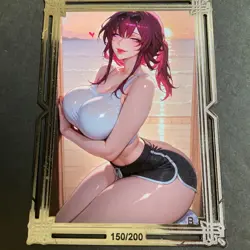 Goddess Story Gold METAL Card - Serial Number #/200! Double Sided Kafka Bikini - Image 1